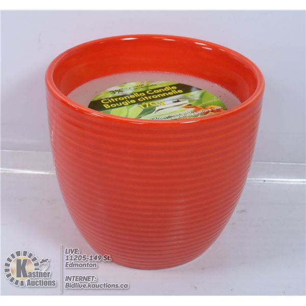 170G CITRONELLA CANDLE IN A COLOURFUL POT