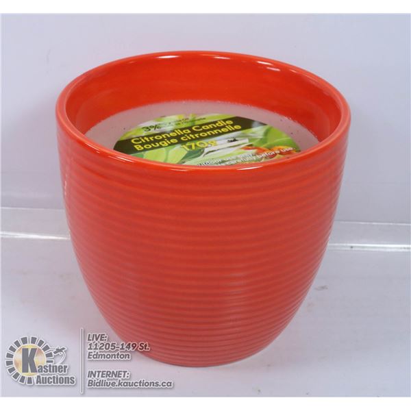 170G CITRONELLA CANDLE IN A COLOURFUL POT