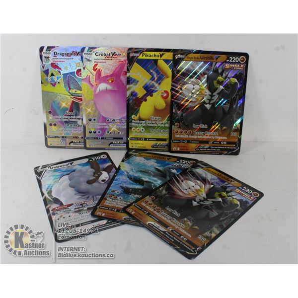 x7 JUMBO POKEMON COLLECTORS CARDS, NEW