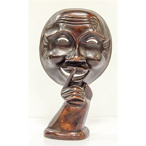 CHOCOLATE BROWN FACE AND HAND STATUE