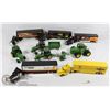 Image 1 : FLAT OF NASCAR SEMIS AND JOHN DEER TRACTORS