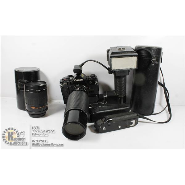 VINTAGE CANON A-1 35MM SYSTEM.