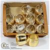 Image 1 : SET OF 12 GOLD TONED NAPKIN RINGS