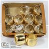 Image 1 : SET OF 12 GOLD TONED NAPKIN RINGS
