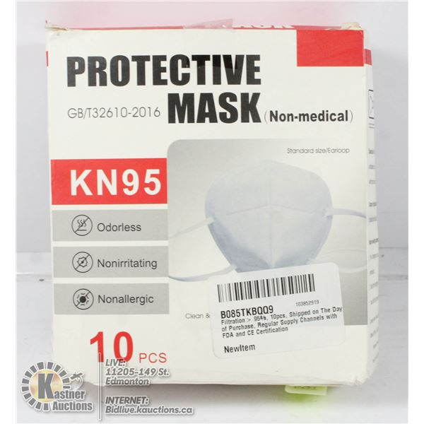 BOX OF 10 KN95 PROTECTIVE MASK (NON-MEDICAL)