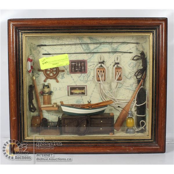 SHADOW BOX FISHING THEME 14" X 12?