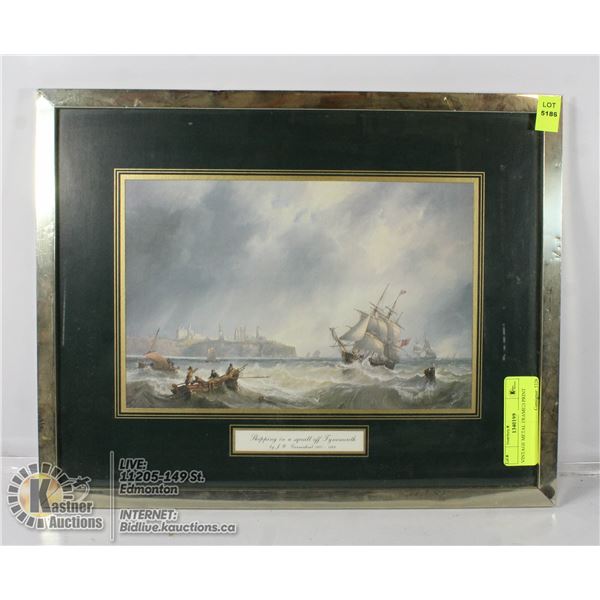 VINTAGE METAL FRAMED PRINT