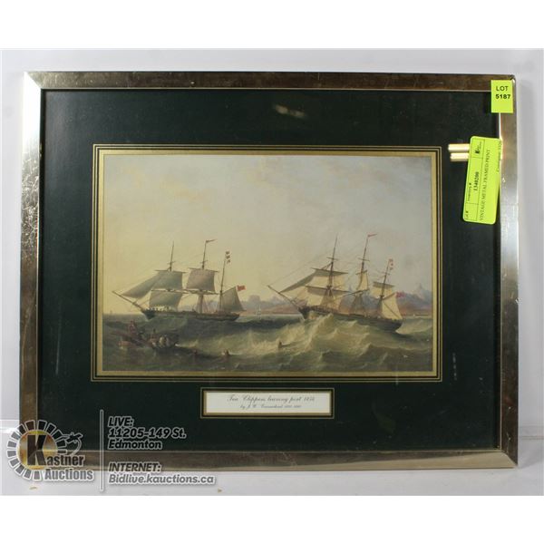 VINTAGE METAL FRAMED PRINT