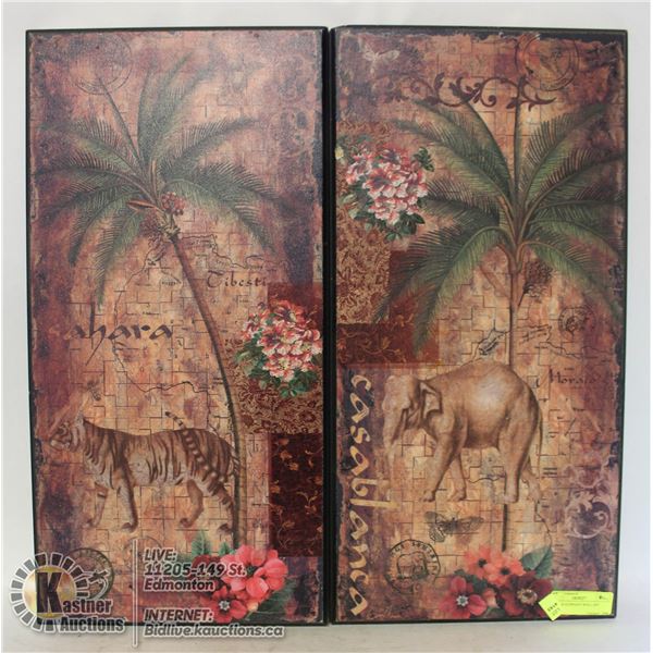 TIGER & ELEPHANT WALL ART