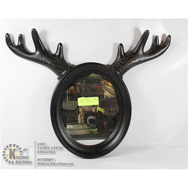 DEER HEAD HORNED MIRROR