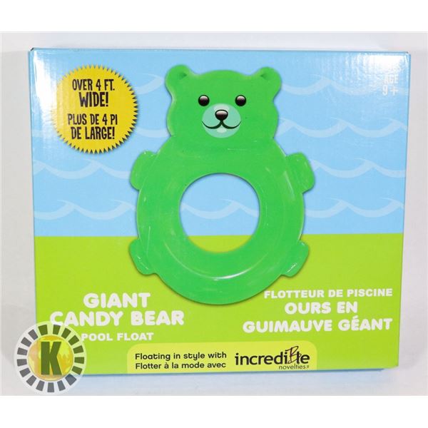 NEW GREEN GIANT CANDY BEAR POOL FLOAT