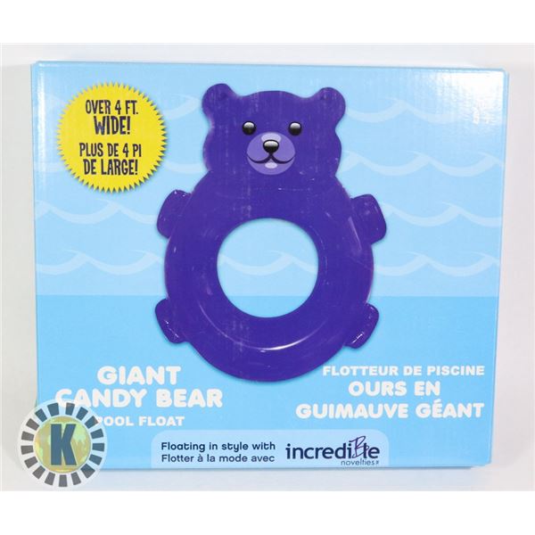 NEW BLUE GIANT CANDY BEAR POOL FLOAT