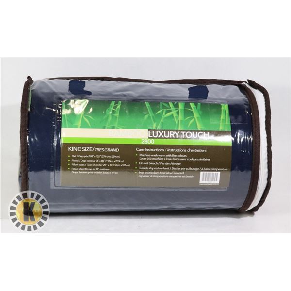 NEW BAMBOO LUXURY TOUCH KING SIZED SHEET SET