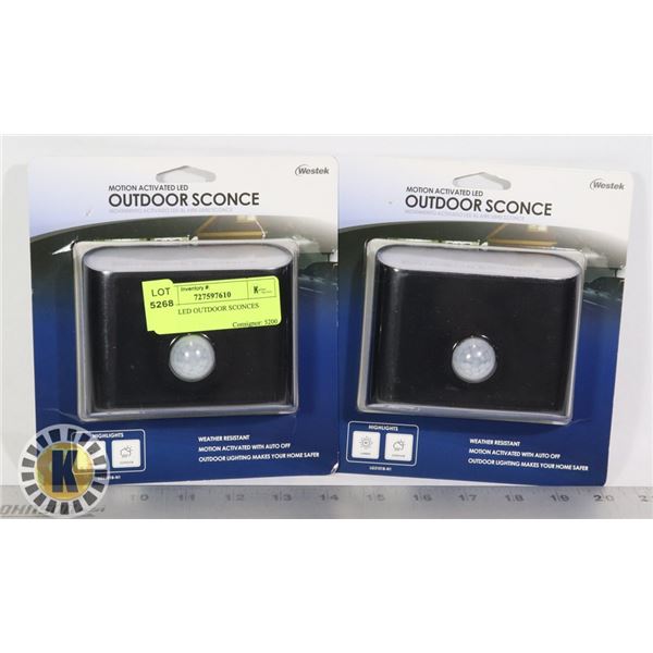 2 NEW LED OUTDOOR SCONCES