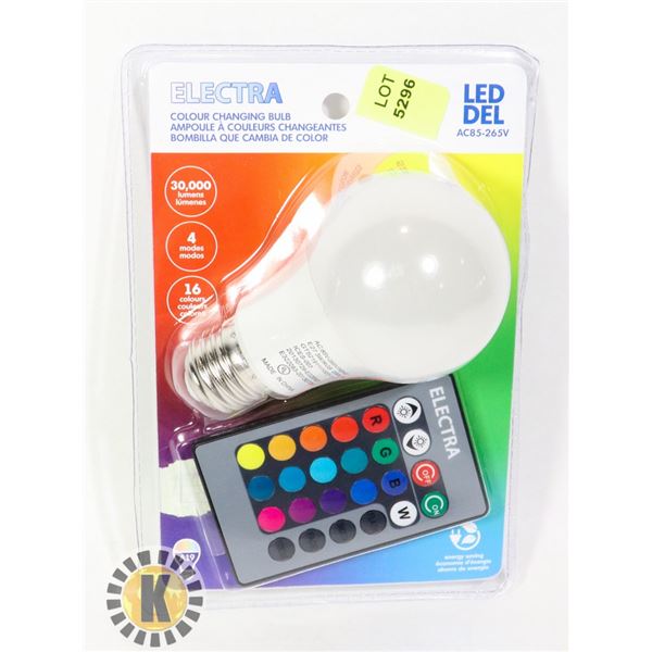 NEW COLOR CHANGING LED LIGHT BULB WITH REMOTE