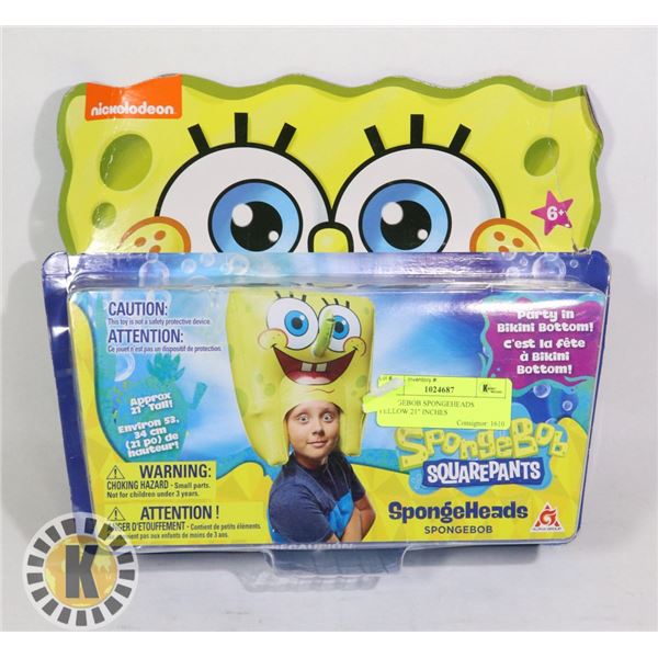 SPONGEBOB SPONGEHEADS YELLOW 21" INCHES