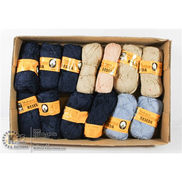 13 SKEINS SCHACHENMAYR 100% COTTON YARN