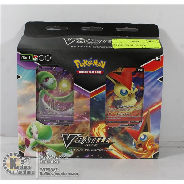 x2 POKEMON V BATTLE DECK COLLECTORS PACKS, NEW