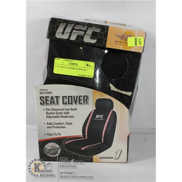 U F C SEAT COVERS IN BOX SET