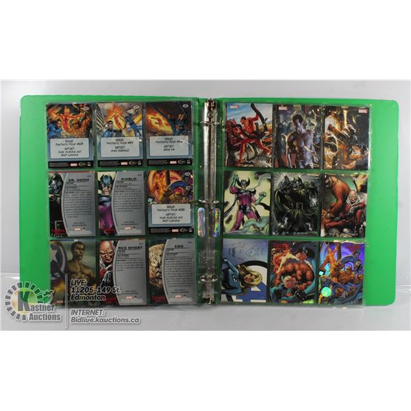 BINDER OF MARVEL INSERT COLLECTOR CARDS AND MORE