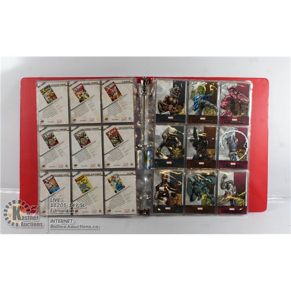 BINDER OF MARVEL COLLECTOR CARDS