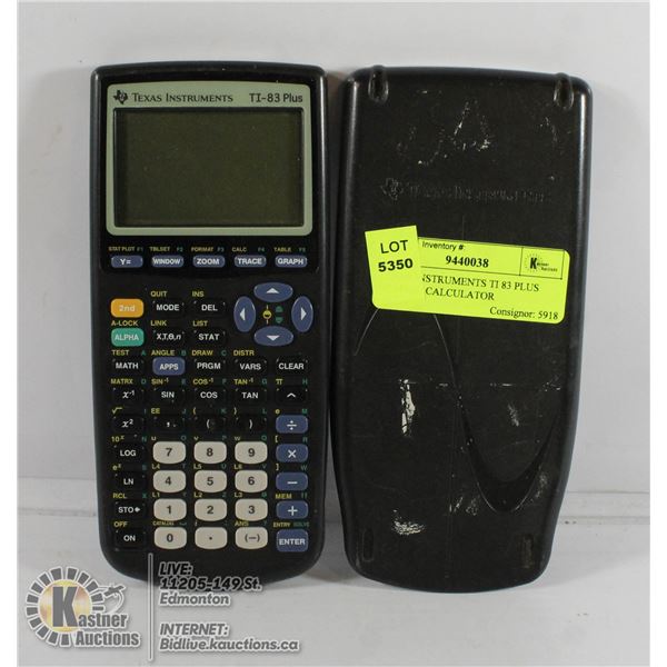 TEXAS INSTRUMENTS TI 83 PLUS GRAPHIC CALCULATOR