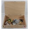 Image 1 : ESTATE BOX OF PINS, COIN, STAMPS ETC
