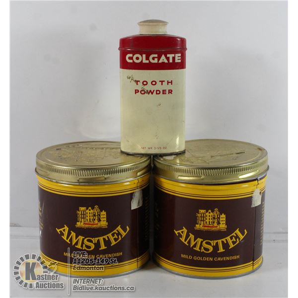 ANTIQUE TINS - COLGATE AND TABACCO
