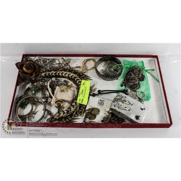 FLAT OF VINTAGE JEWELRY