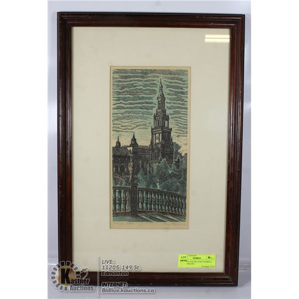 ANTIQUE COLOR LITHO NUMBER 1 - 5/5. SIGNED BY