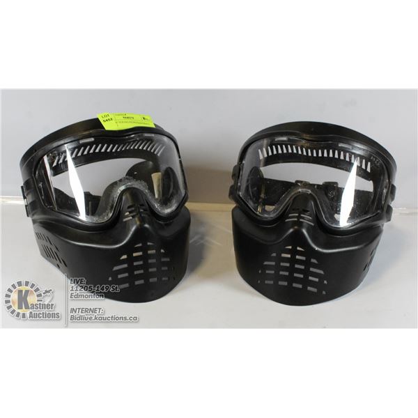 PAIR OF YOUNG GUNS PAINTBALL MASKS