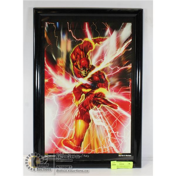 FRAMED DC COMICS THE FLASH ARTWORK BY: H.ROOKWOOD