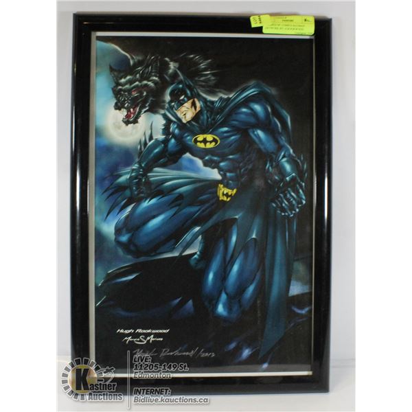 FRAMED DC COMICS BATMAN  ARTWORK BY: H.ROOKWOOD