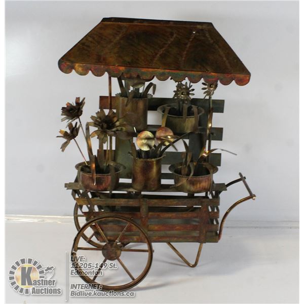 METAL CRAFT FLOWER CART