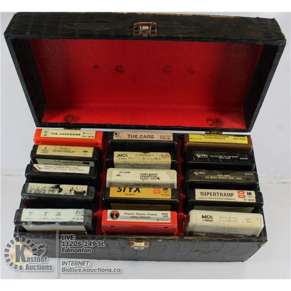 CASE /W 15 CLASSIC ROCK 8 TRACK TAPES