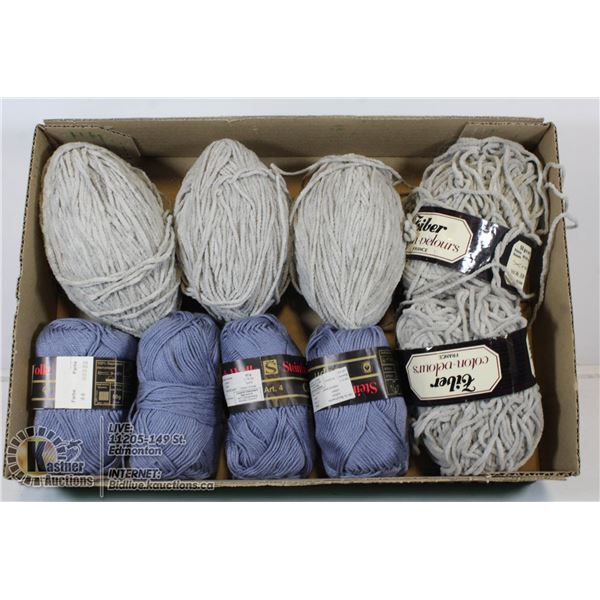 9 SKEINS OF TIBER & STEINBACH 100% COTTON YARN