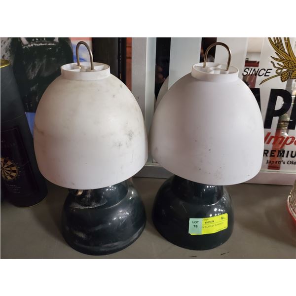 2 COLEMAN BATTERY POWERED LAMPS