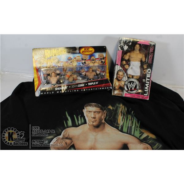 FLAT OF WWE COLLECTIBLE FIGURES