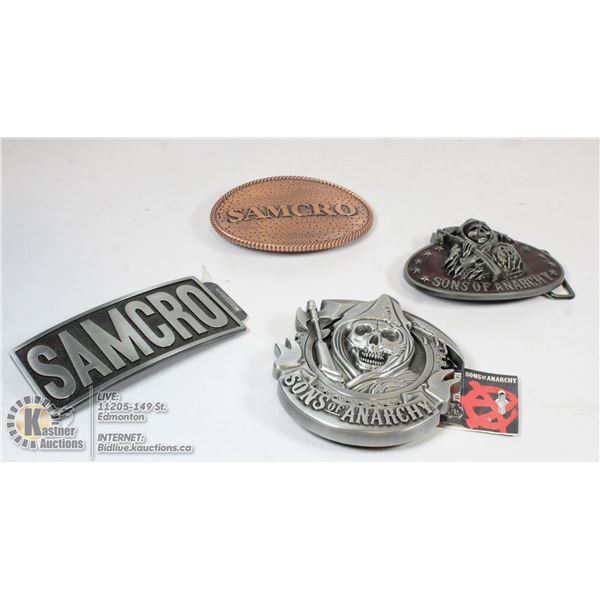 FLAT OF COLLECTIBLE BELT BUCKLES