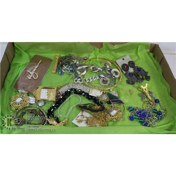 FLAT OF VINTAGE JEWELRY