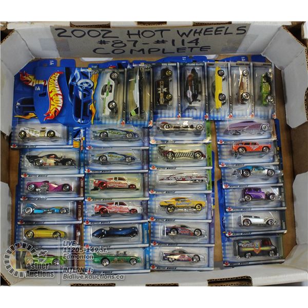 31 HOT WHEELS - 2002 SEGMENT SERIES #87 - #114....