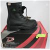 Image 1 : NEW STEEL-TOED SAFETY BOOTS - BLACK - MENS 8