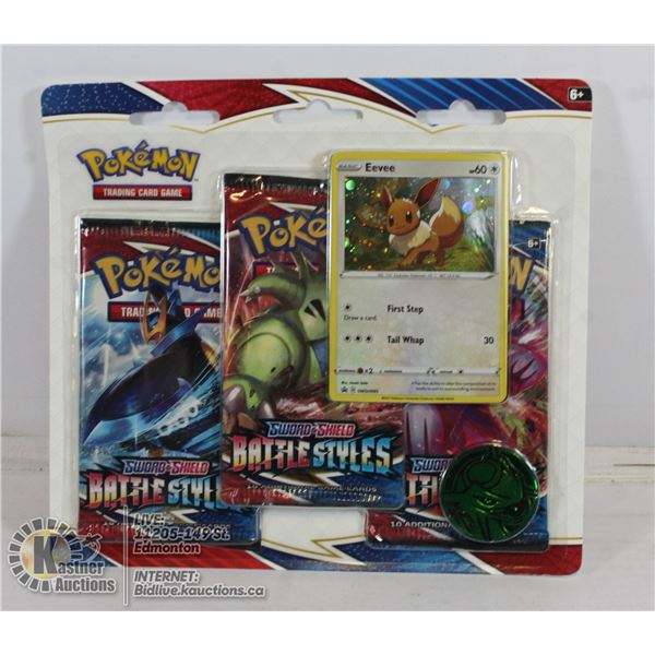 x3 POKEMON BOOSTER PACKS, PROMO CARD, COIN SET
