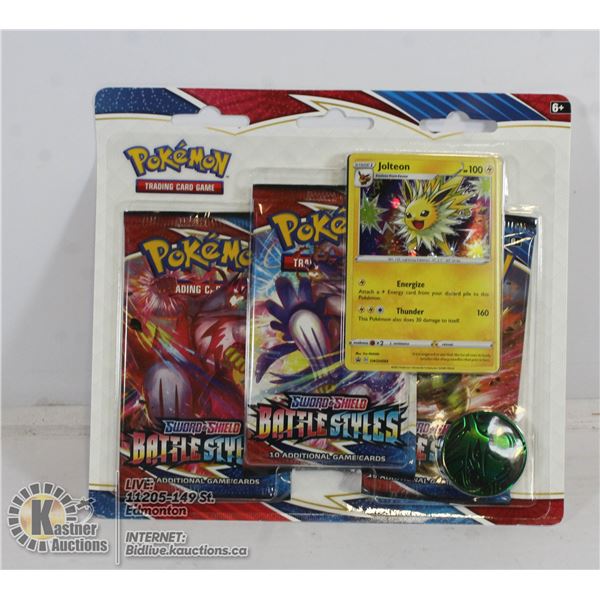 x3 POKEMON BOOSTER PACKS, PROMO CARD, COIN SET