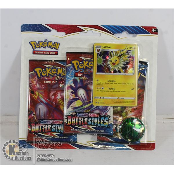 x3 POKEMON BOOSTER PACKS, PROMO CARD, COIN SET