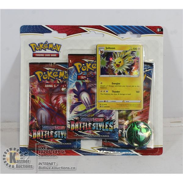 x3 POKEMON BOOSTER PACKS, PROMO CARD, COIN SET