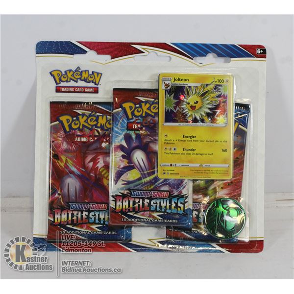 x3 POKEMON BOOSTER PACKS, PROMO CARD, COIN SET