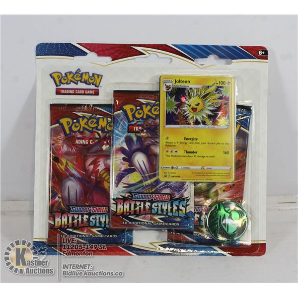 x3 POKEMON BOOSTER PACKS, PROMO CARD, COIN SET
