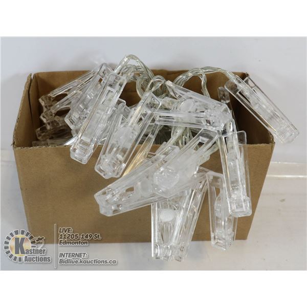 BOX OF CLIP STRING LIGHTS