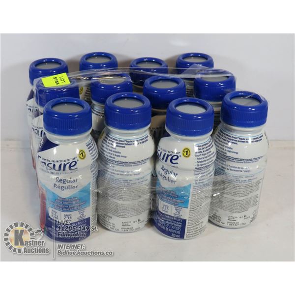 LOT OF 12 MIXED BERRY ENSURE MEAL REPLACEMENTS.